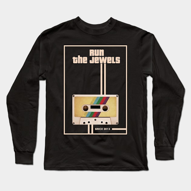 Run the Jewels Music Retro Cassette Tape Long Sleeve T-Shirt by Computer Science